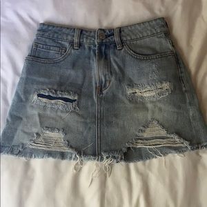 pacsun jean skirt